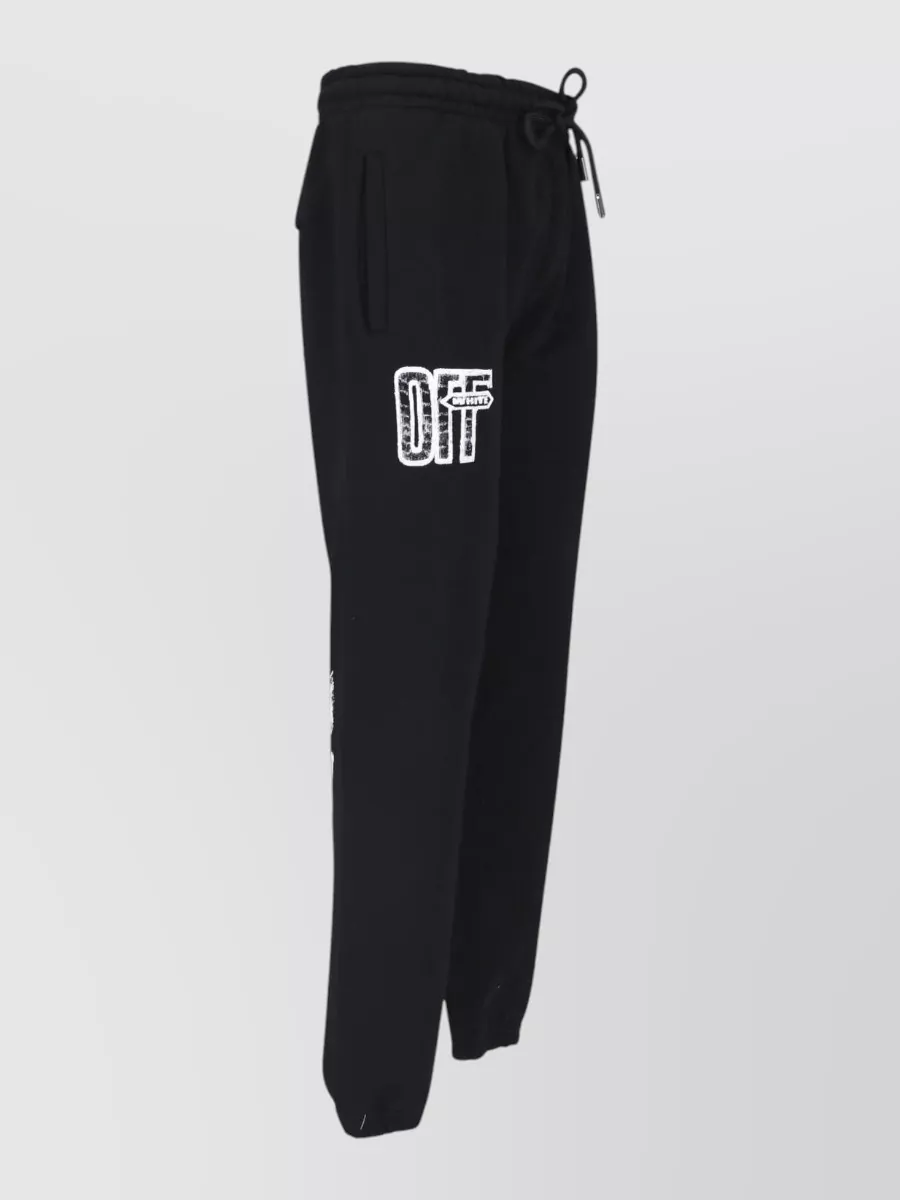 Off-White cotton logo print track pants