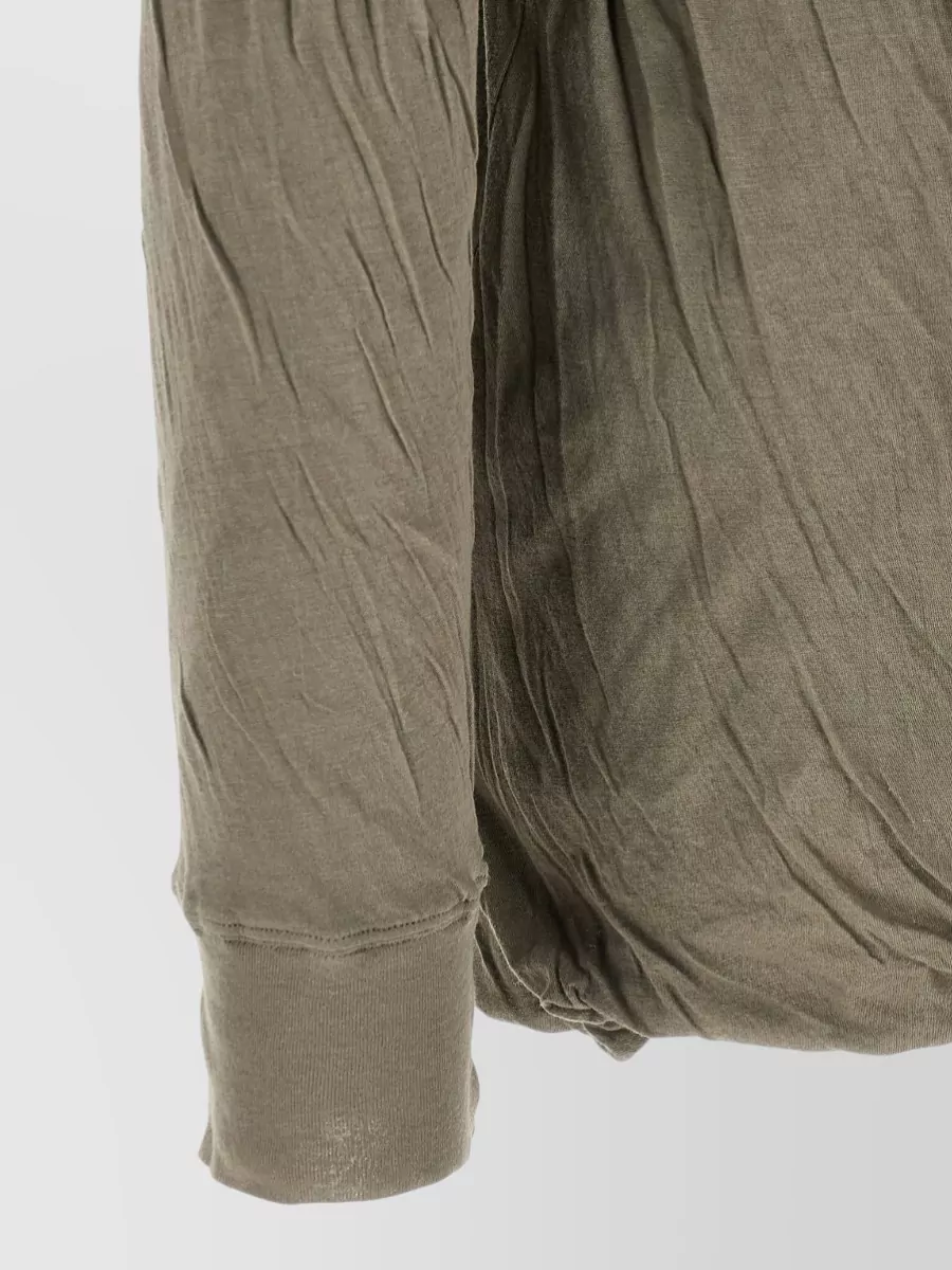 Rick Owens Cotton Oversized Double Layer Long Sleeve T-Shirt