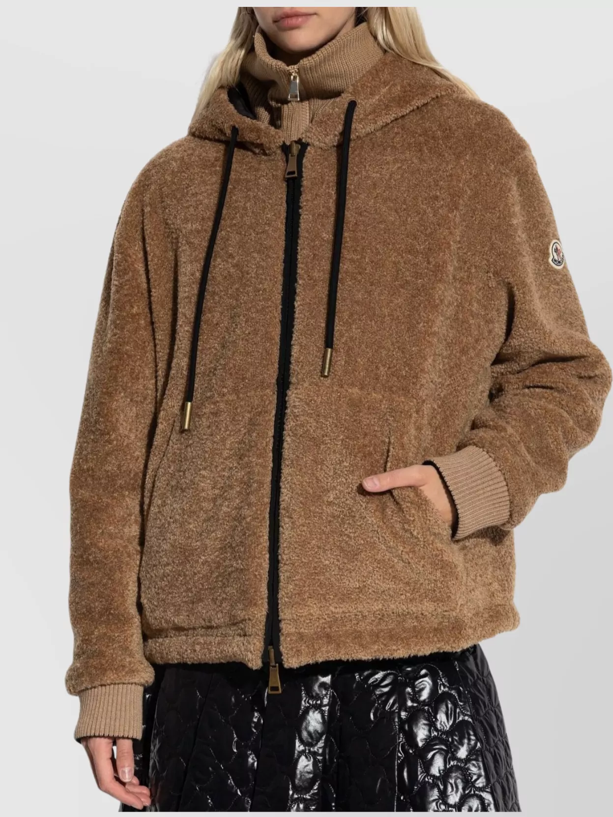Moncler Hooded Quilted Jacket Ribbed Cuffs