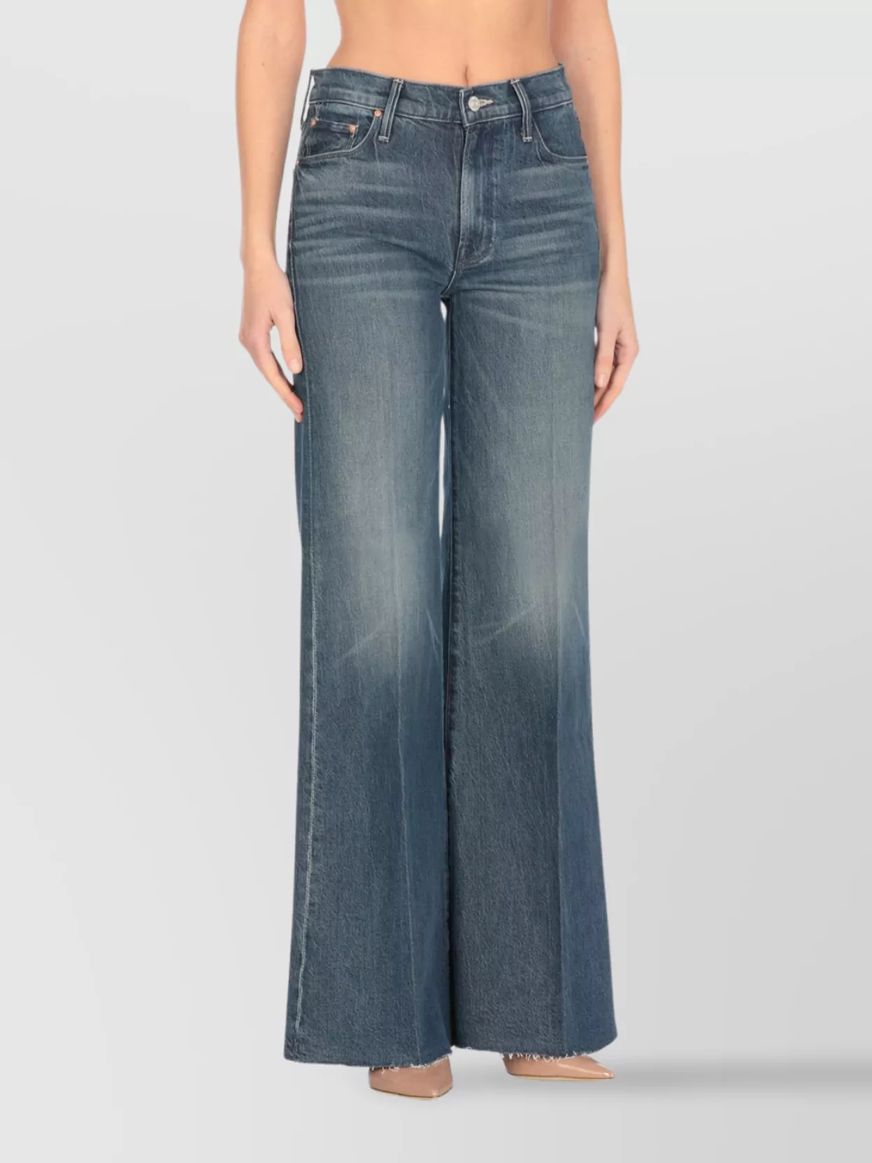 Mother Straight Leg Trousers Belt Loops