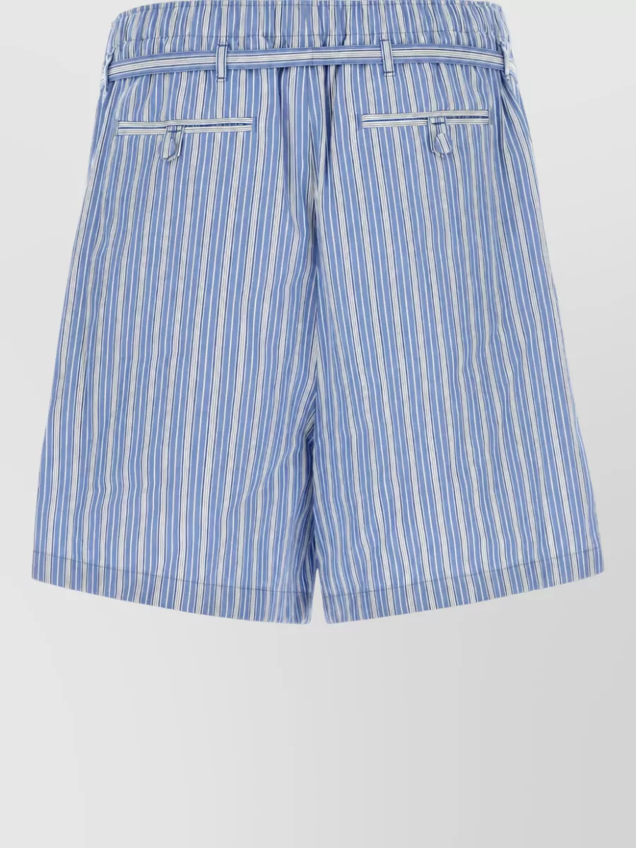 Saint Laurent Embroidered Cotton Bermuda Shorts