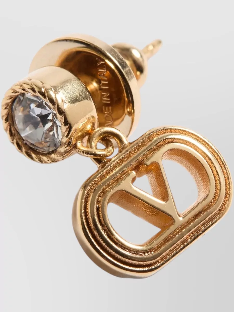 Valentino Garavani Crystal-Embellished Ovalette Earrings