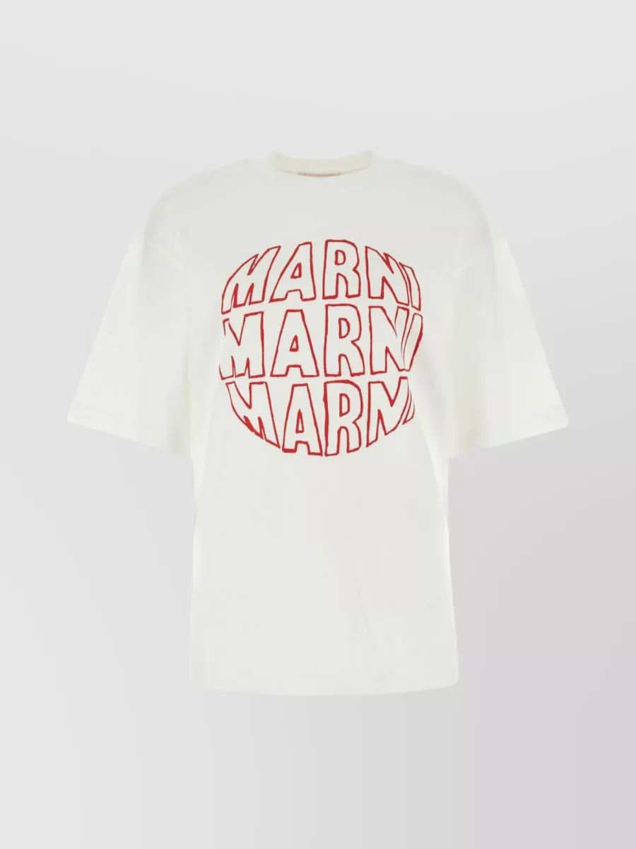 Shop Marni Relaxed Fit Crew-neck T-shirt In Pastel