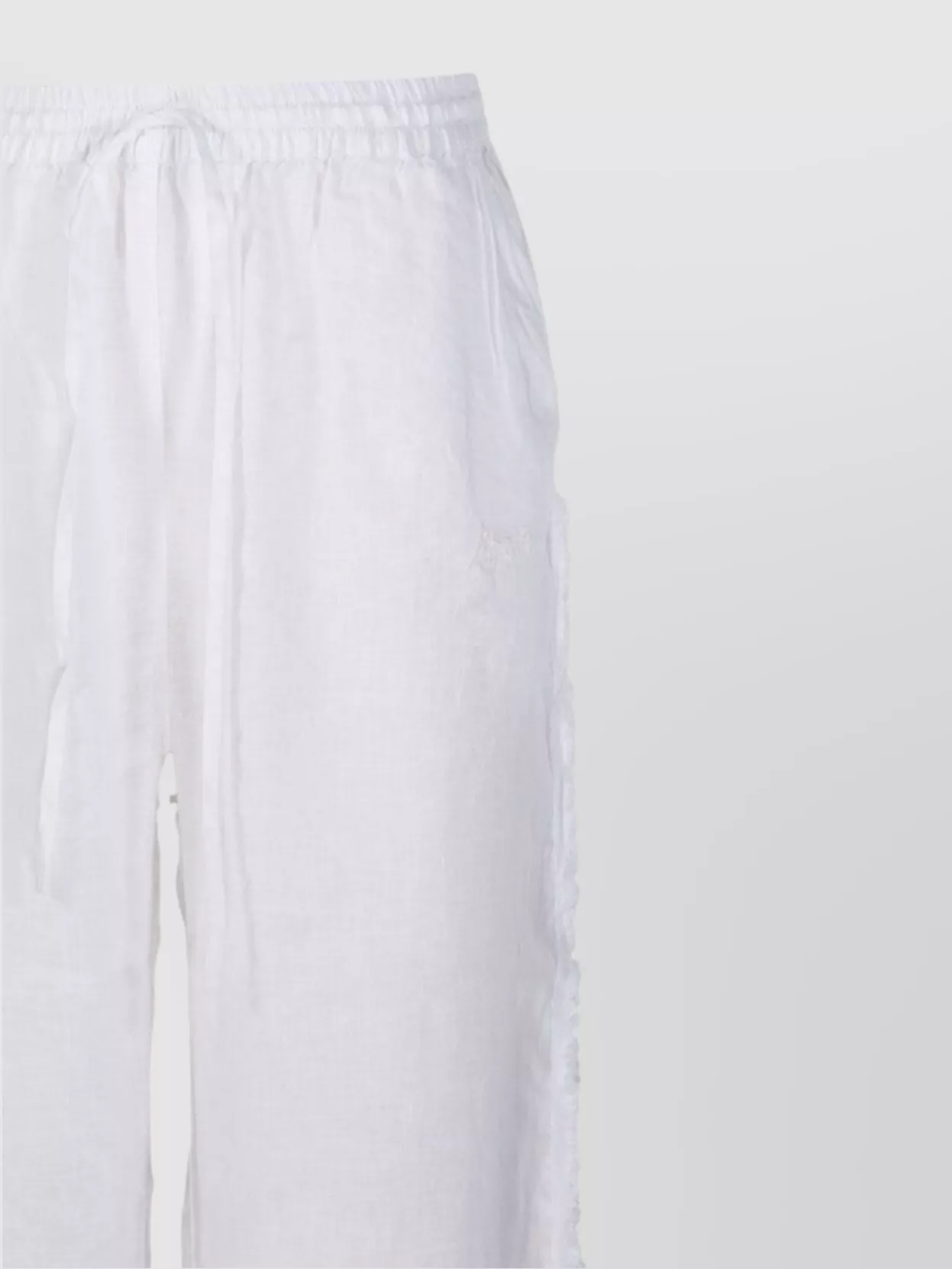 Shop P.a.r.o.s.h Trousers Elastic Waistband Lightweight Fabric Side Pockets