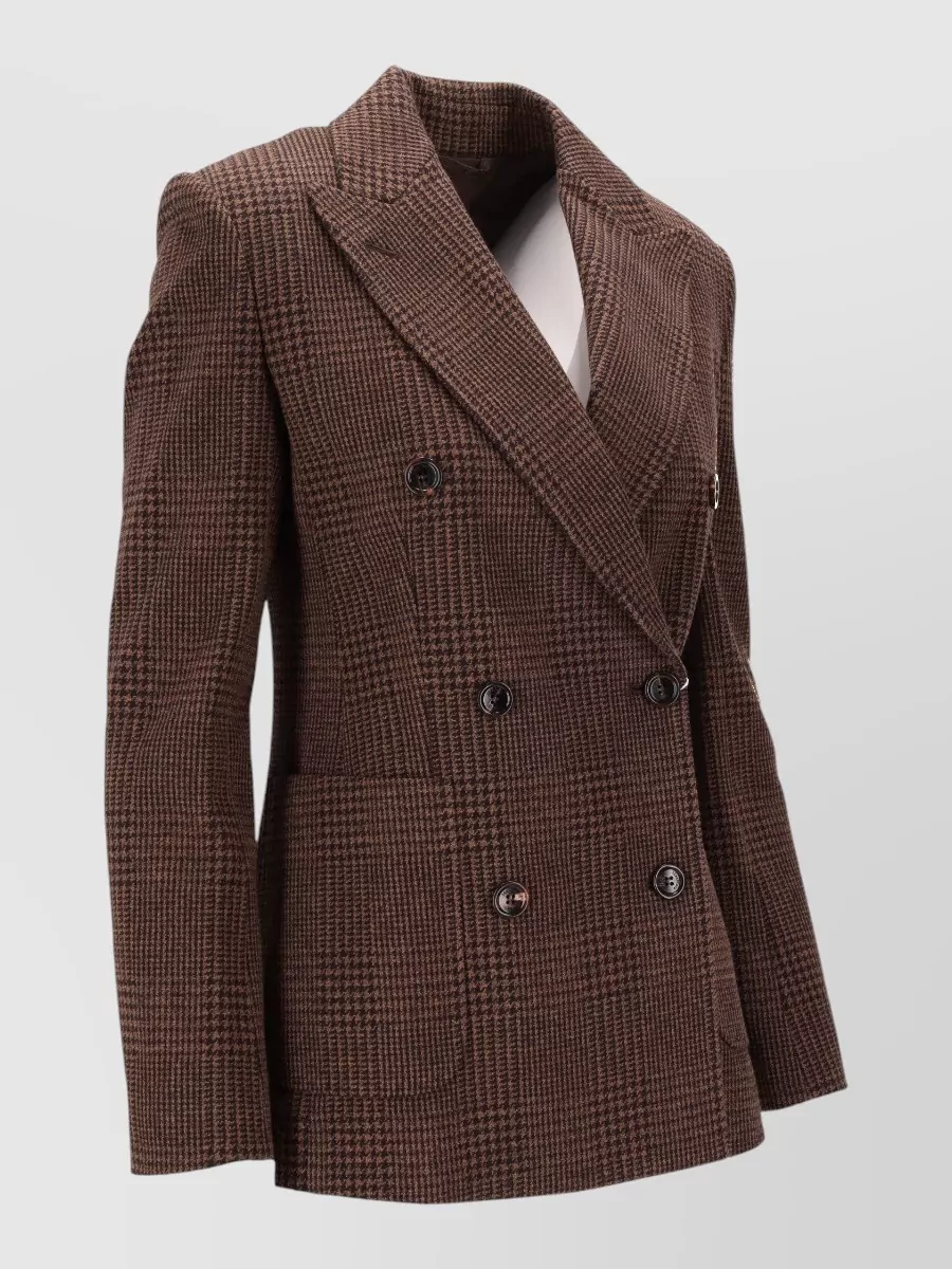 Max Mara Jersey Jacket Buttoned Cuffs Front Pockets