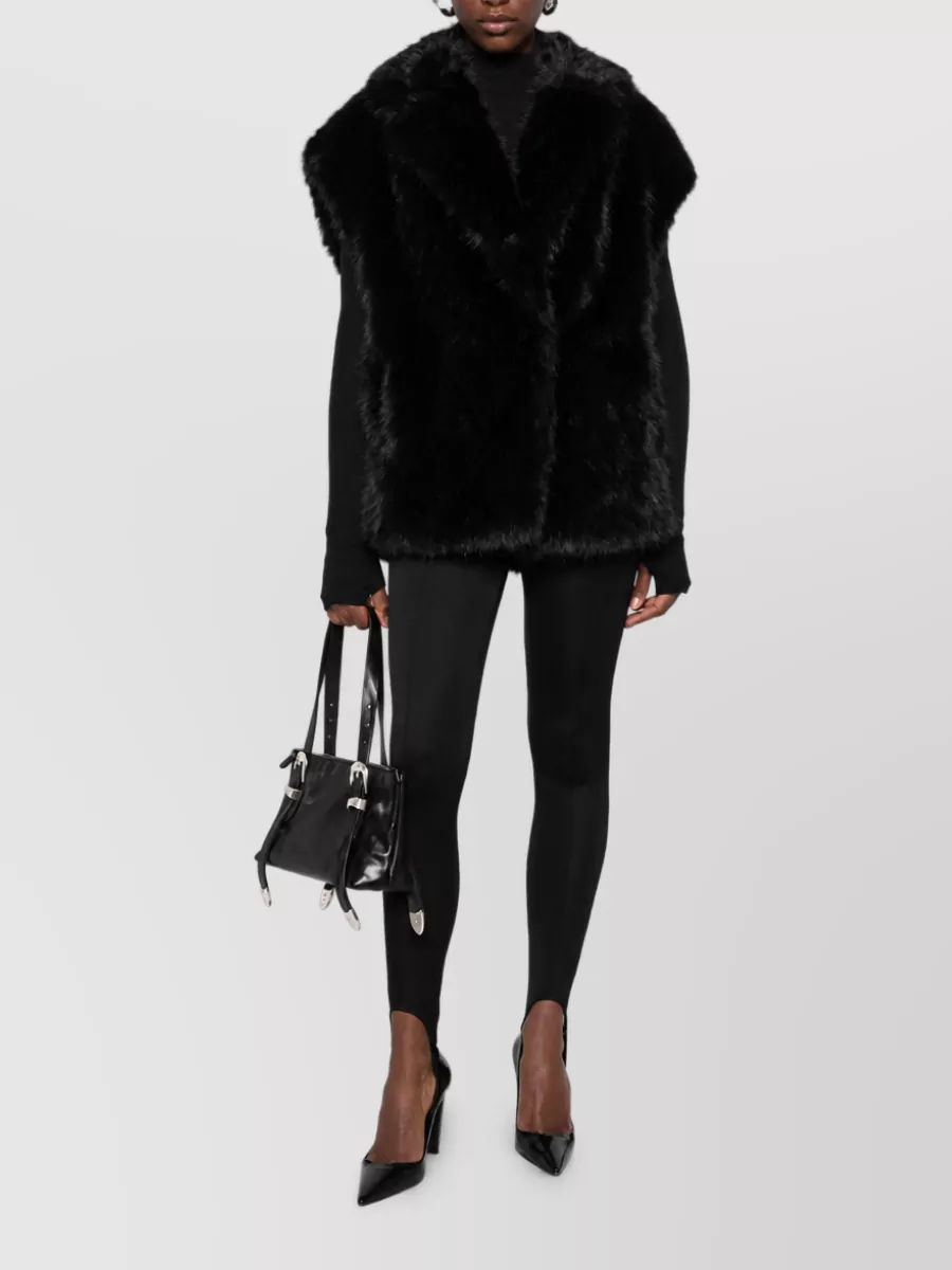 Stand Studio Faux Fur Oversized Sleeveless Vest