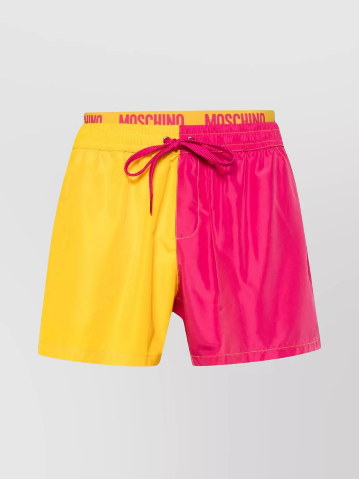 Shop Moschino Panelled Swimwear With Convenient Pockets