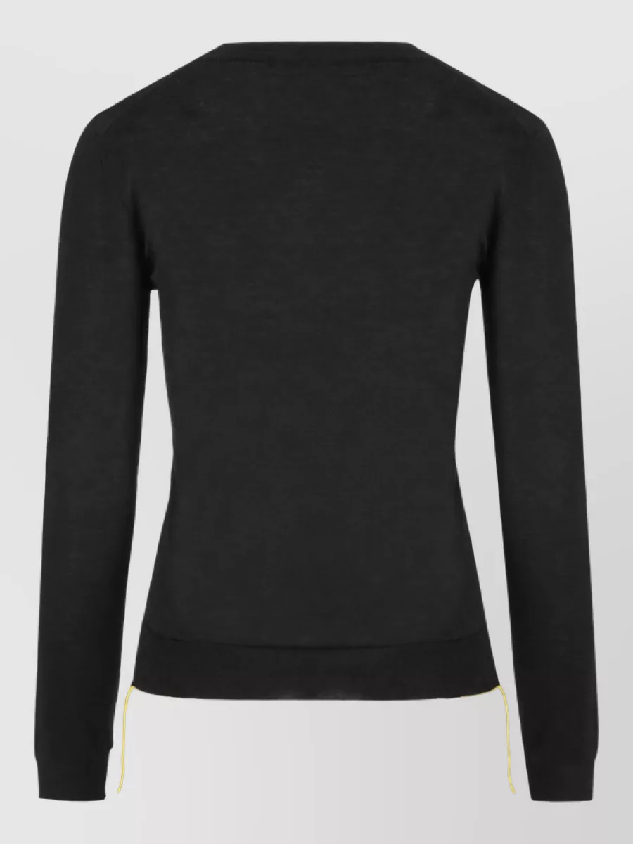 Fendi Cashmere Silk V-Neck Fine-Knit Jumper