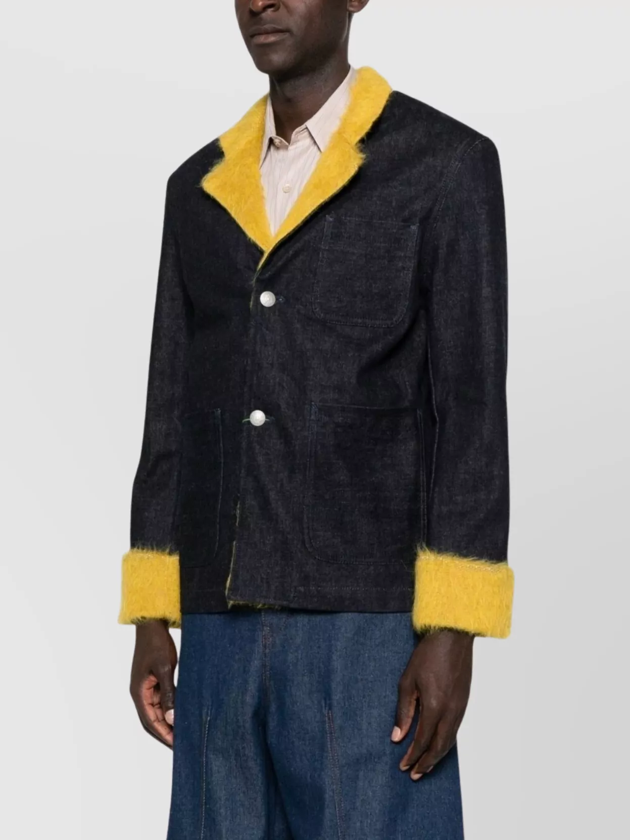 Kenzo Crewneck Jacket With Notched Lapels And Pockets