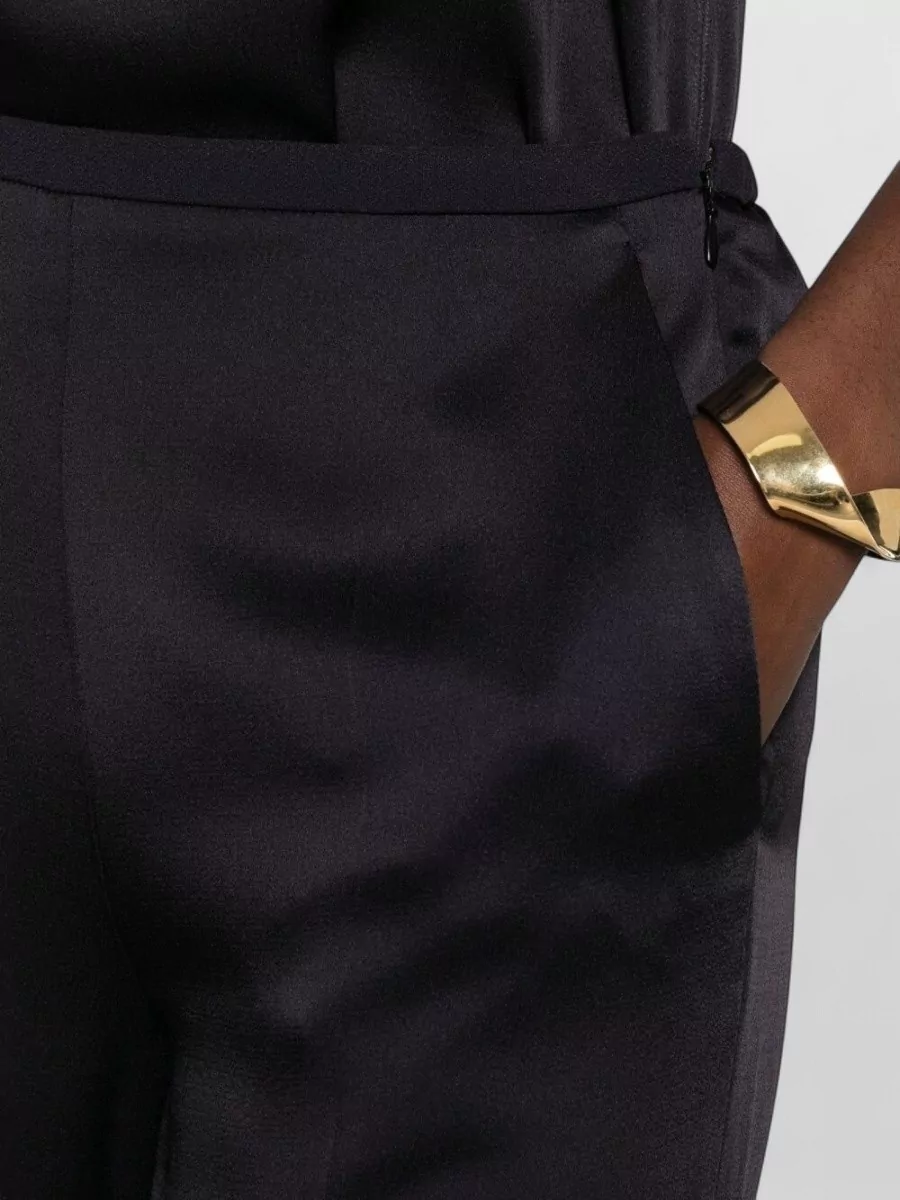 Forte Forte High-Rise Satin Wide-Leg Trousers