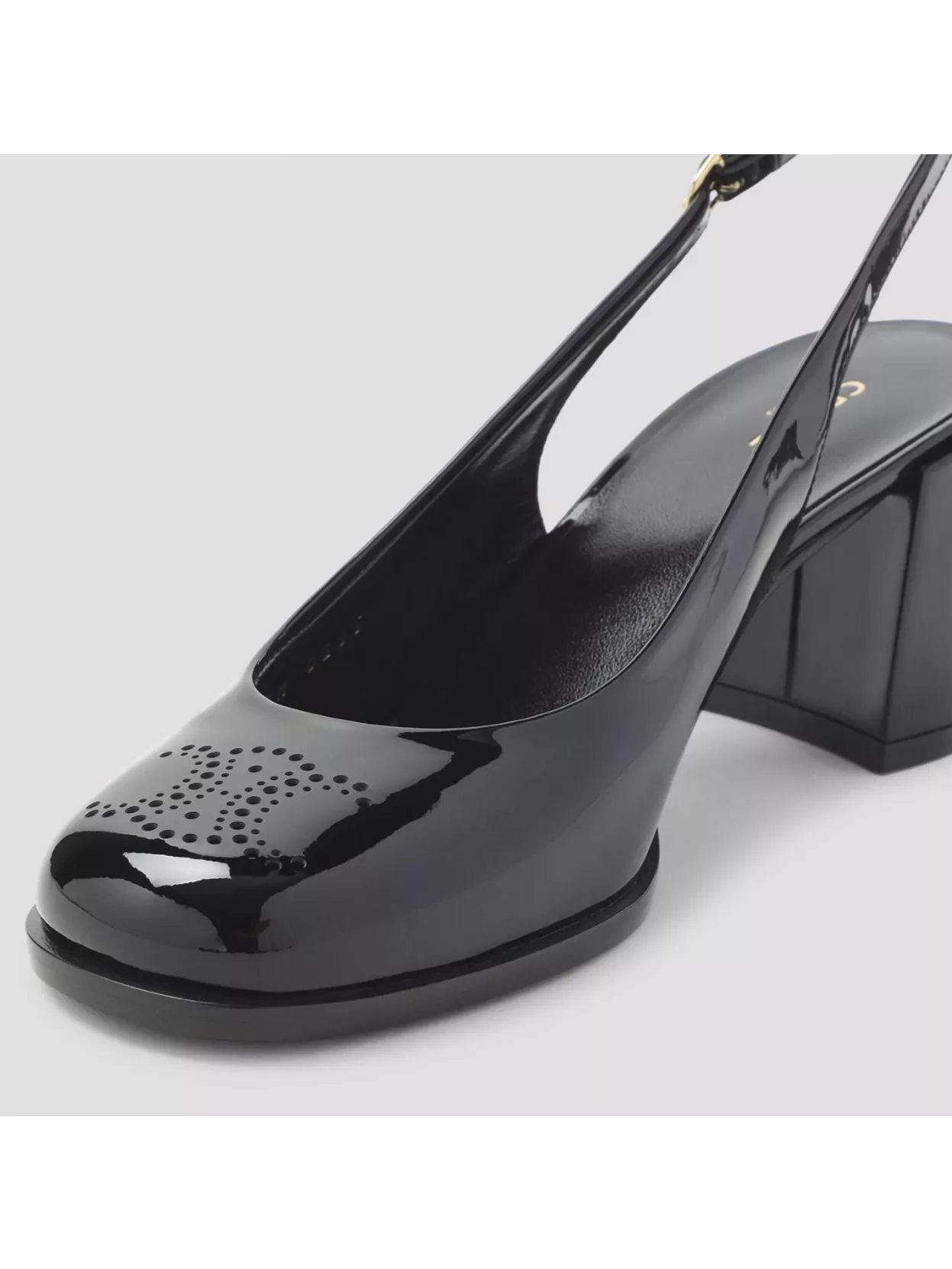 Celine Triumph Perforé Slingback Block Heel