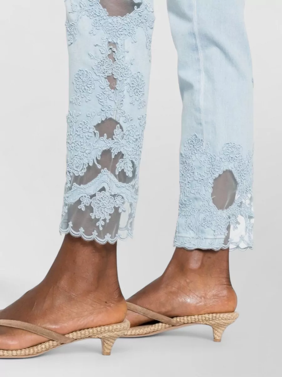 Ermanno Scervino Embroidered Denim Slim-Fit Jeans
