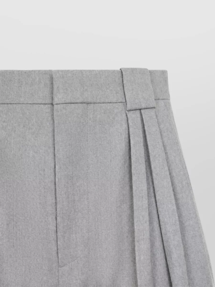 Bottega Veneta Wool High-Rise Pleated Tapered Trousers