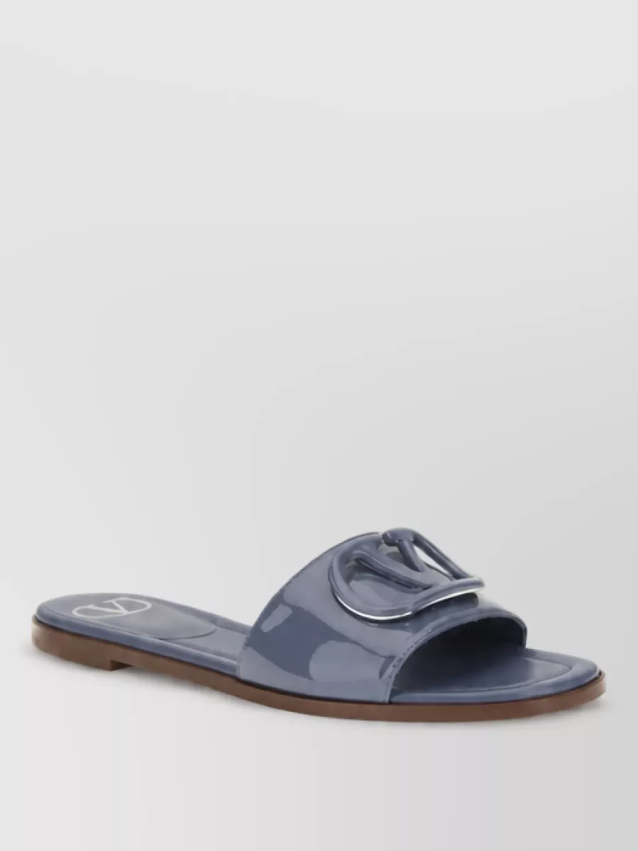 Valentino Garavani patent leather slide sandals