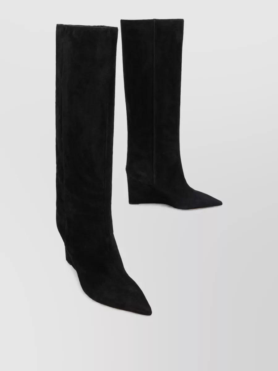 Jimmy Choo leather wedge knee-high boots