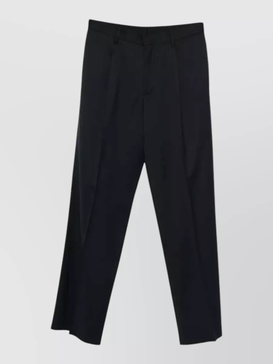 Lardini Wool pleated wide-leg trousers
