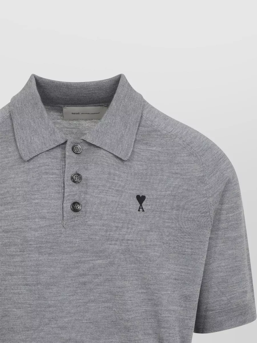 Ami Paris Adc Contrast Logo Short Sleeve Polo