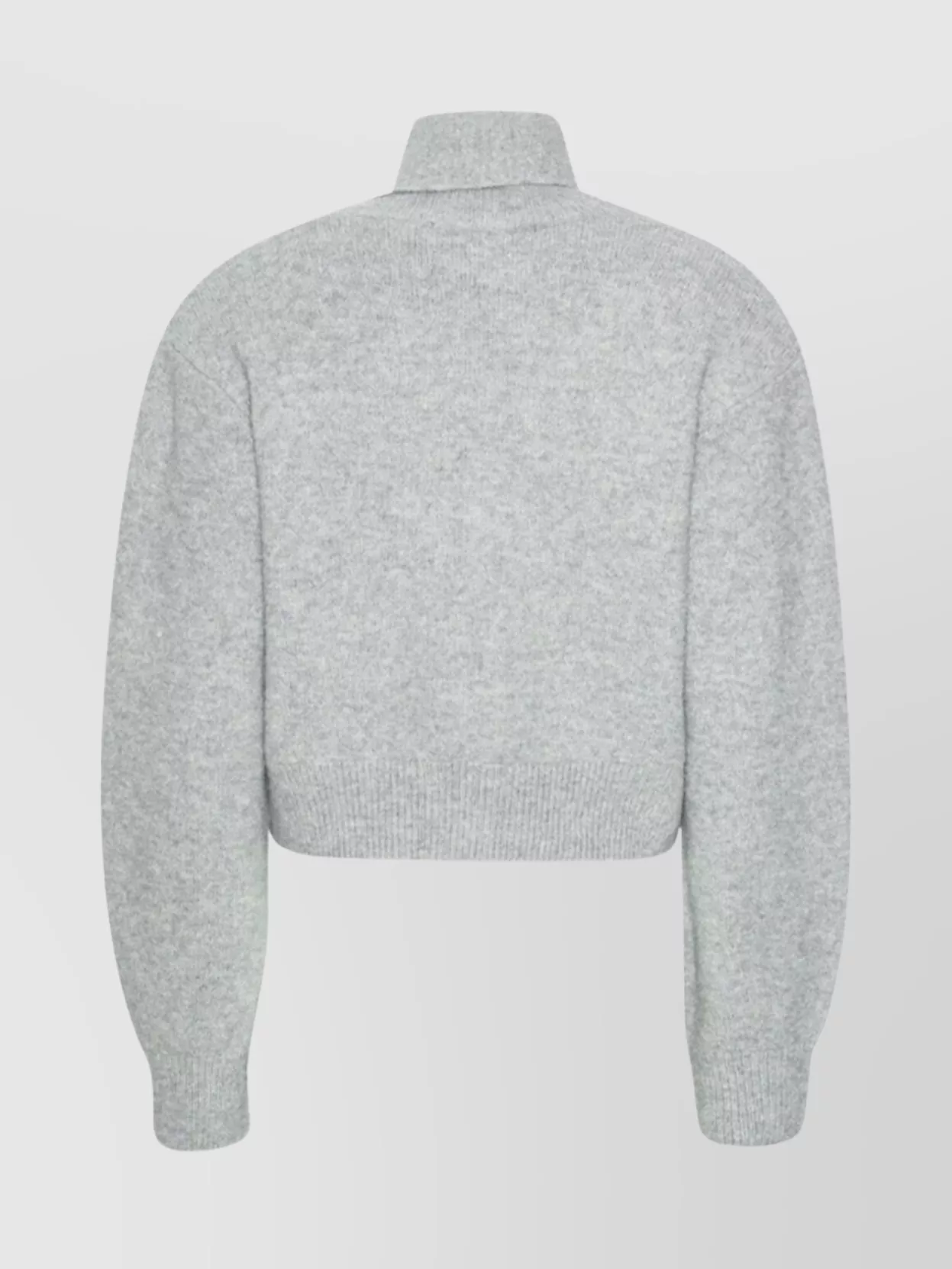 Rotate Knitwear With Attached Scarf And Cropped Length