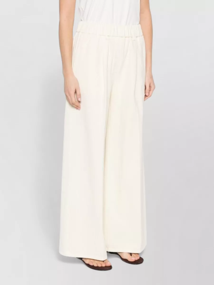 Forte Forte Wide Leg Relaxed Fit Trousers Back Pocket
