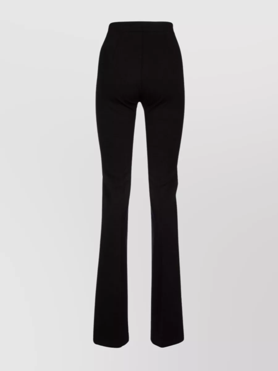 Shop Pinko Elevated High Waist Flare Trousers In Black