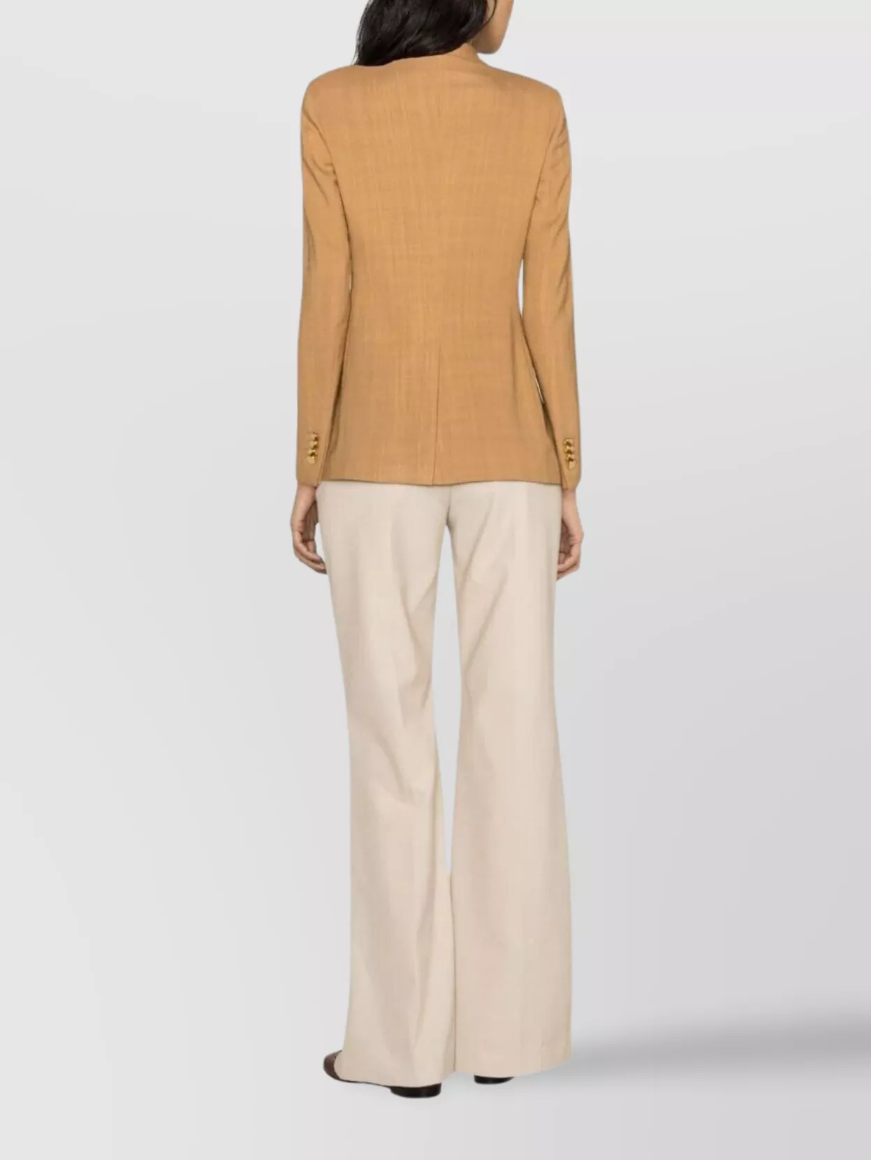 Tagliatore Double-breasted Jacket With Back Vent In Brown