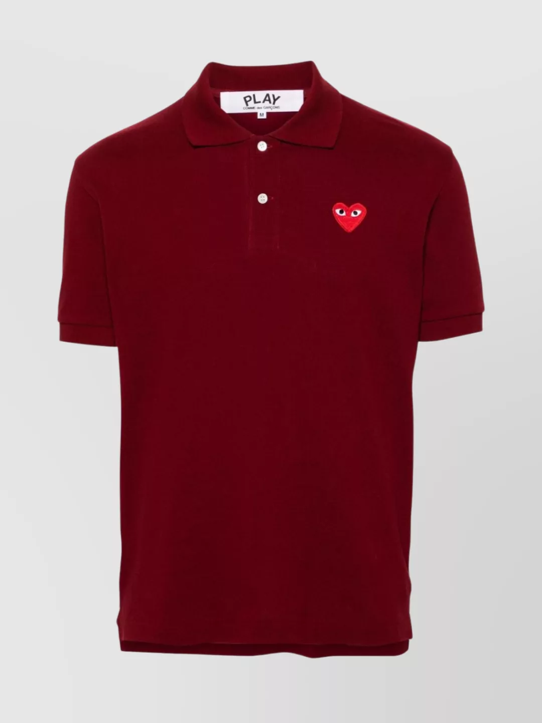 Comme Des Garçons Play Polo Style Top Short Sleeves In Red