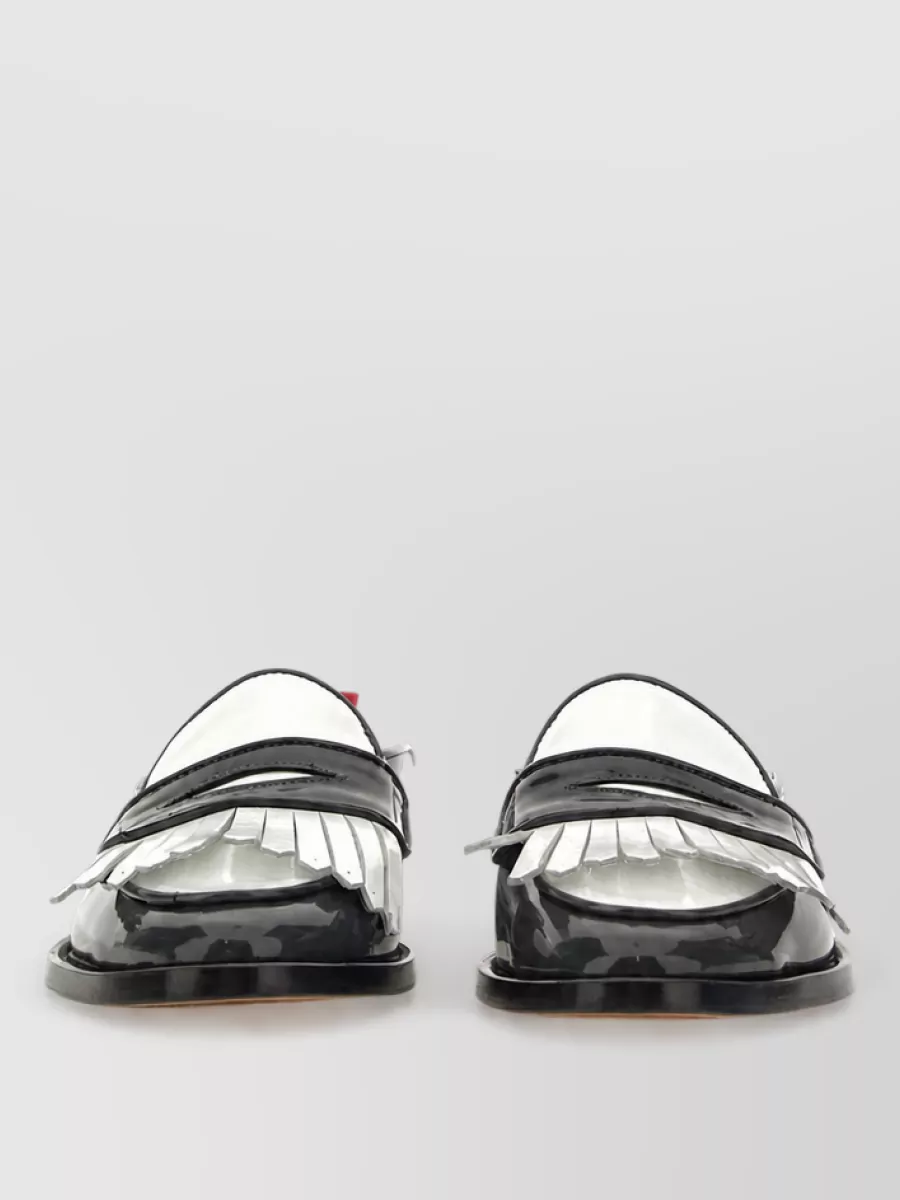 Thom Browne Cotton Penny Loafers In Black
