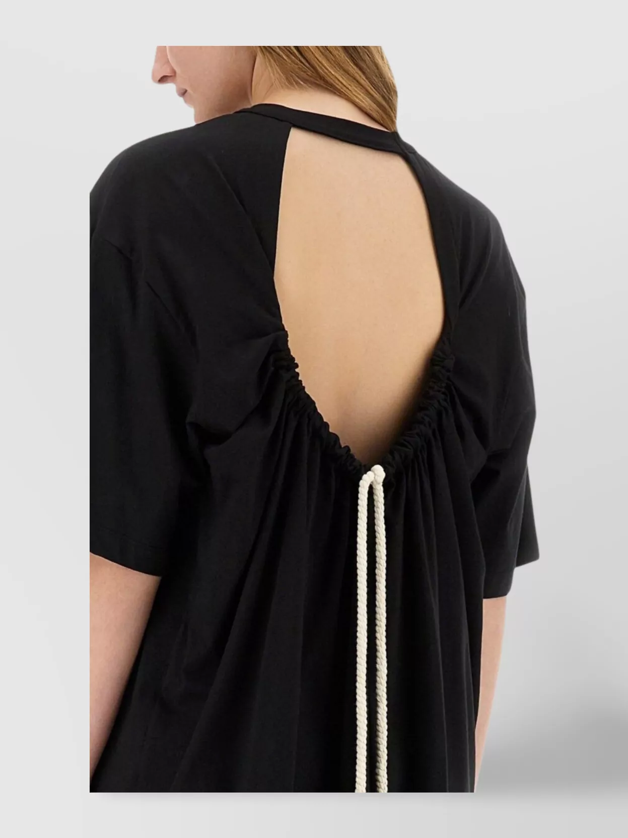 【関税&送料込】Msgm Short Dress With Logo MSGM Logo short dress drawstring detail | The Fashion Square