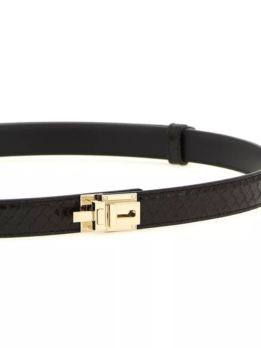 Tom Ford Leather Python Print Belt