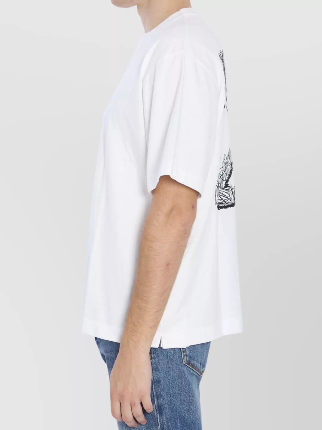 Off-White Graphic Print Crew Neck Skate T-Shirt