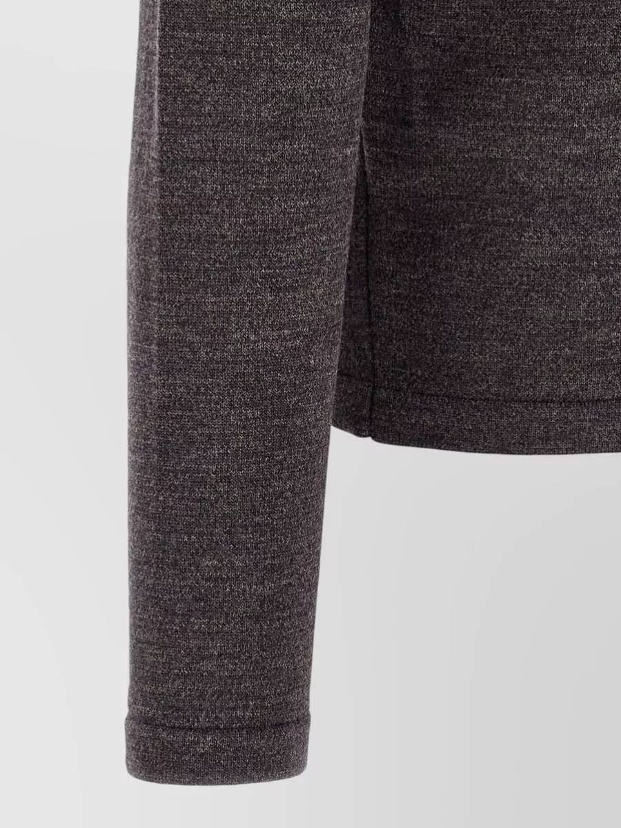 Lemaire Wool Long-Sleeve Knitted Polo Sweater