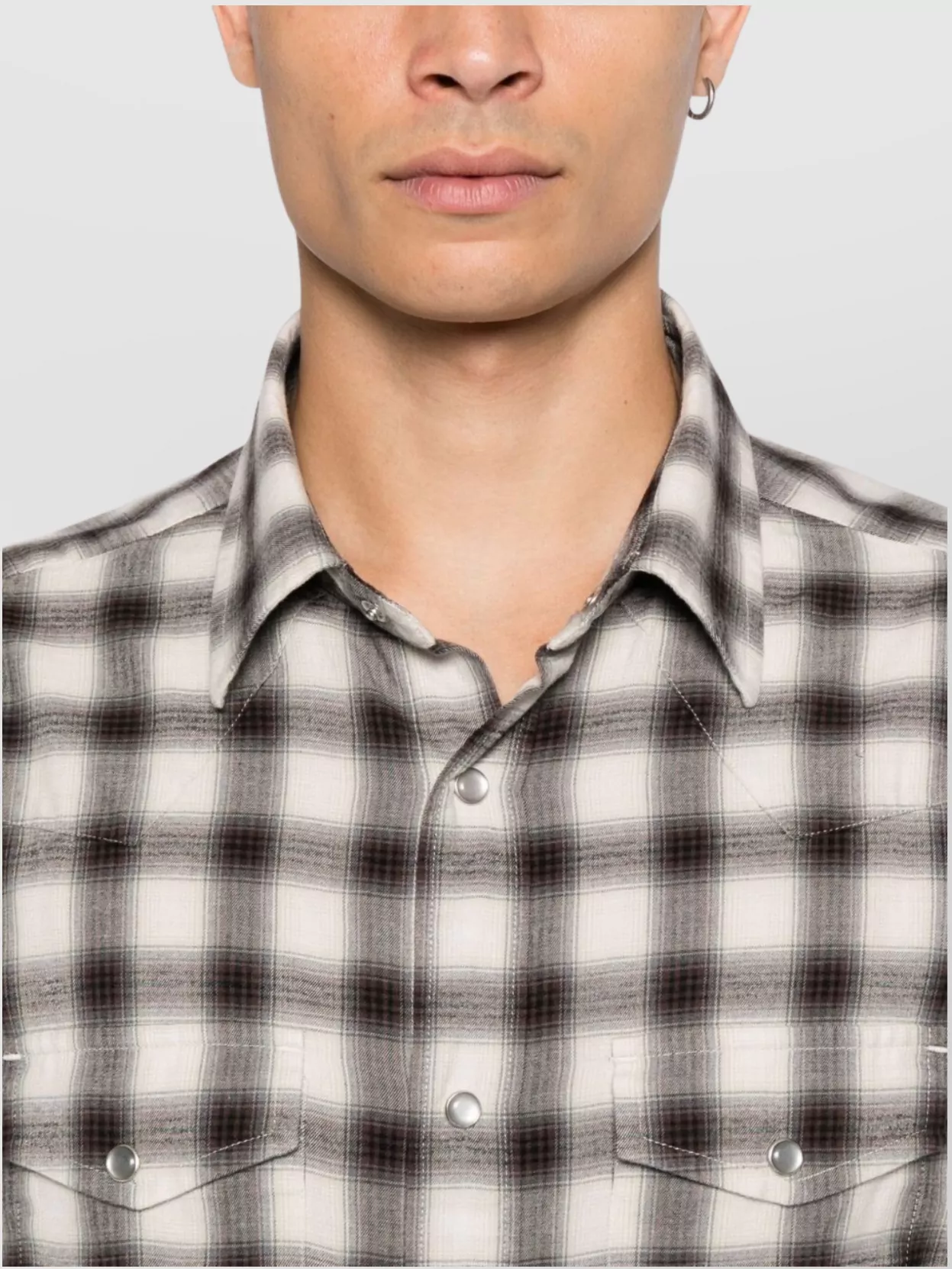 Tom Ford Checked Cotton Blend Shirt