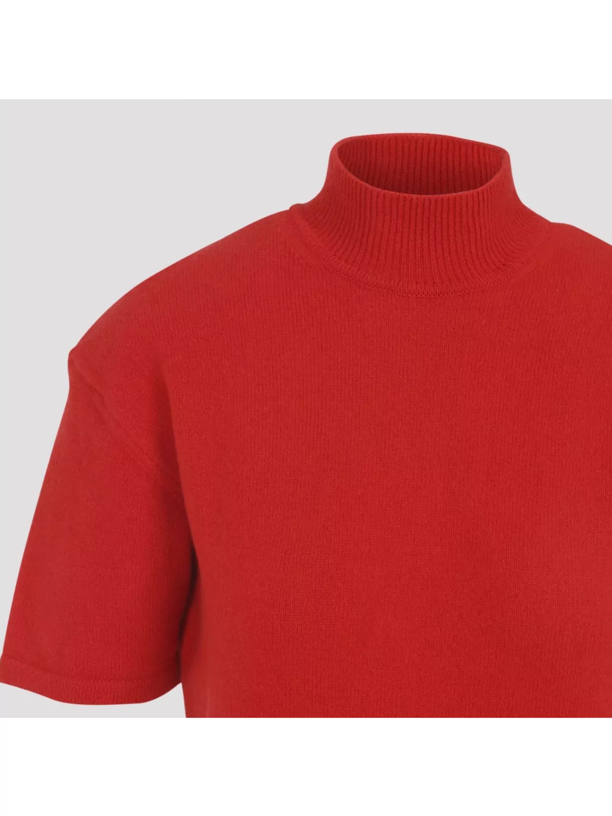 Jacquemus Womens Red La Robe Maille High-neck Wool Mini Dress In Red