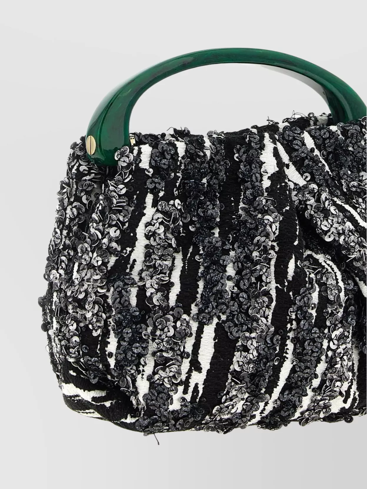 Dries Van Noten Sequin Structured Mini Bag With Top Handle