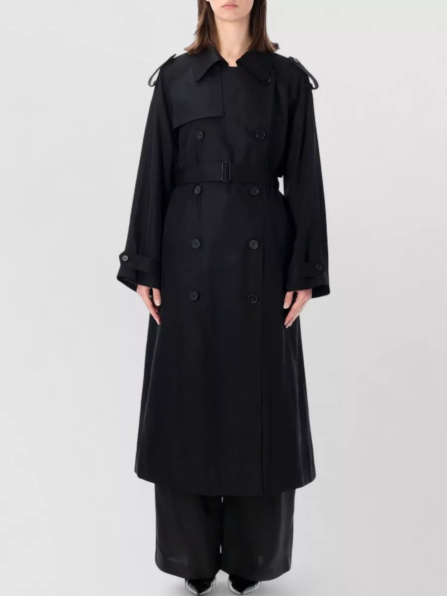 The Frankie Shop Belted twill trench coat