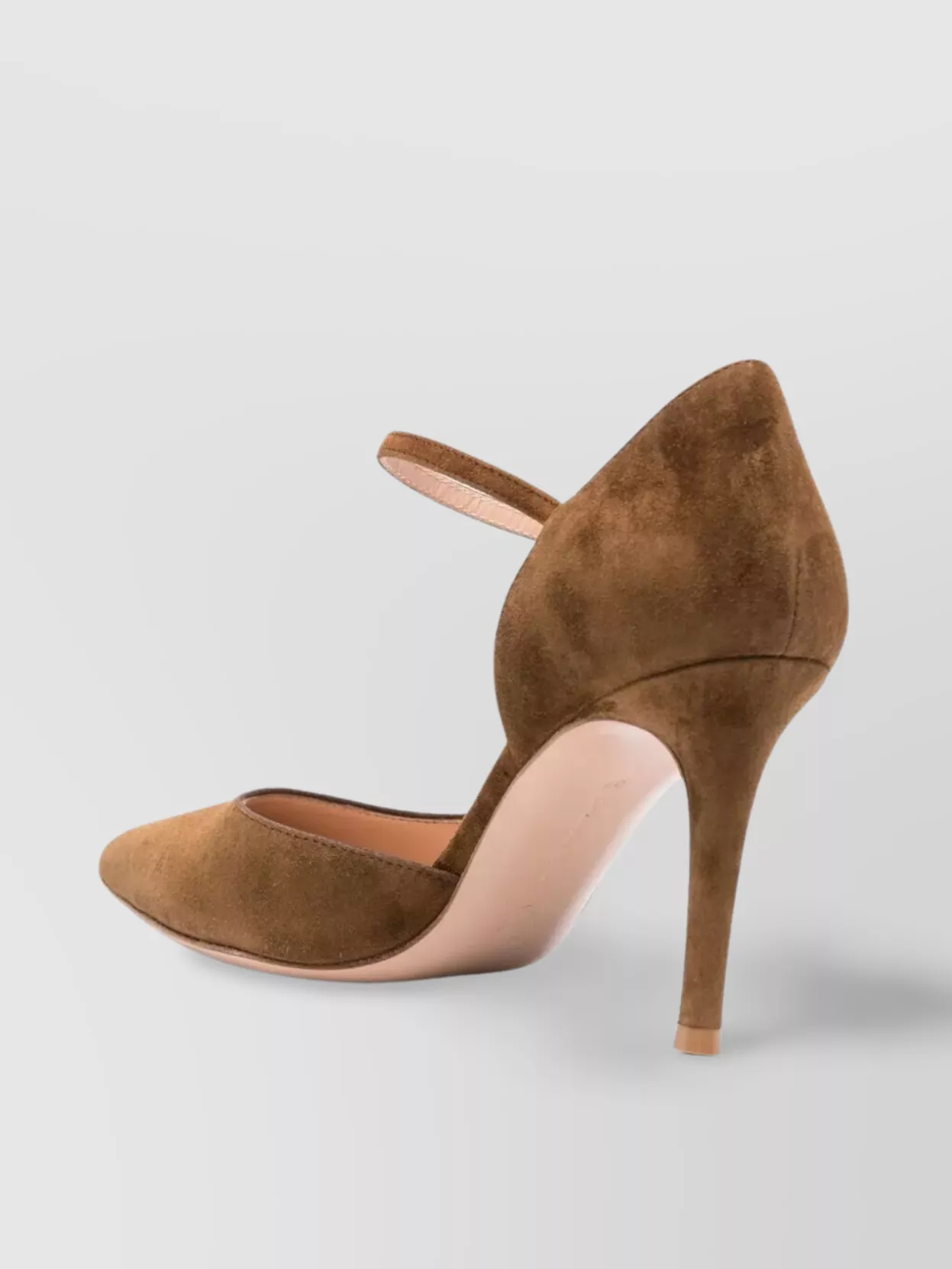Gianvito Rossi Pointed Toe Suede Stiletto Heel Pumps In Brown