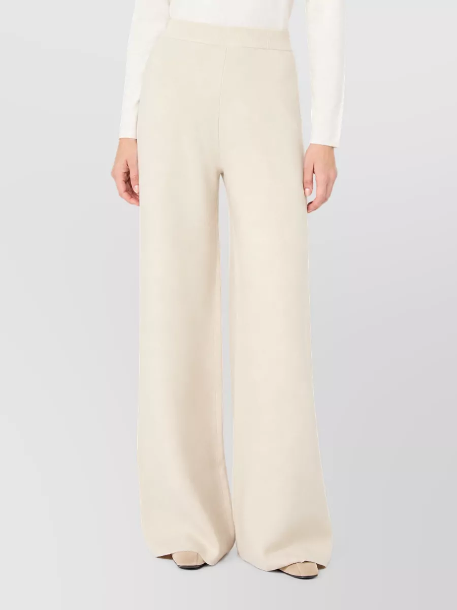 Max Mara Cashmere Blend Wide-Leg Knitted Trousers
