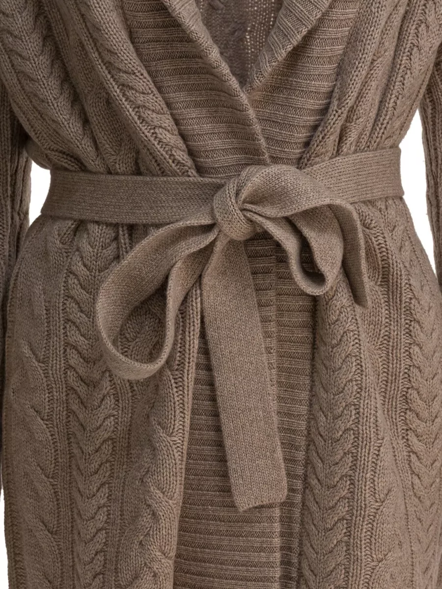 S Max Mara Cashmere And Wool Long Cardigan With Belt