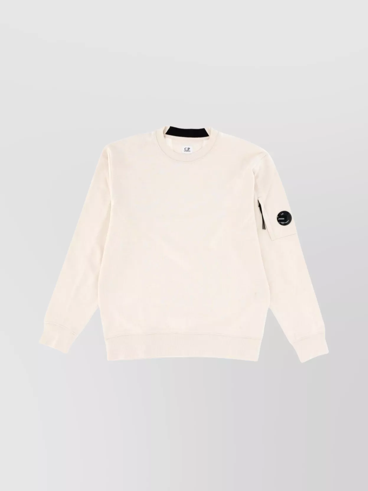 C.p. Company Pistachio Shell Crewneck Sweatshirt With Iconic Branding In Pink