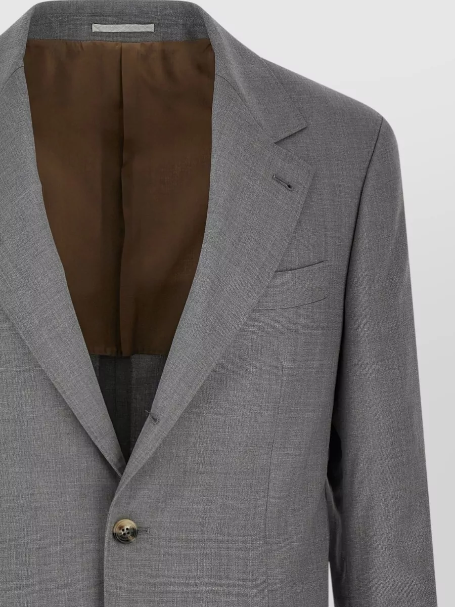 Brunello Cucinelli Silk Blend Single-Breasted Blazer