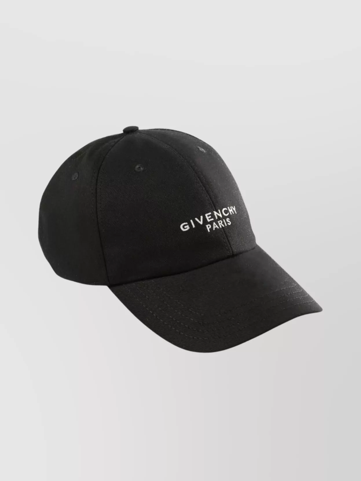 Givenchy Logo Cotton Baseball Cap In Black