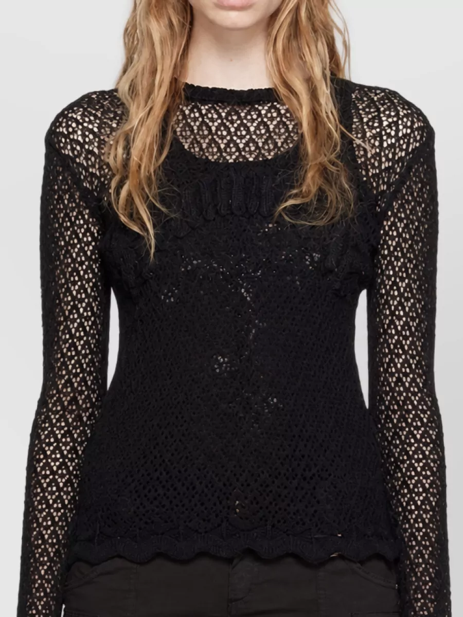 Blumarine Silk Asymmetric Knitted Top