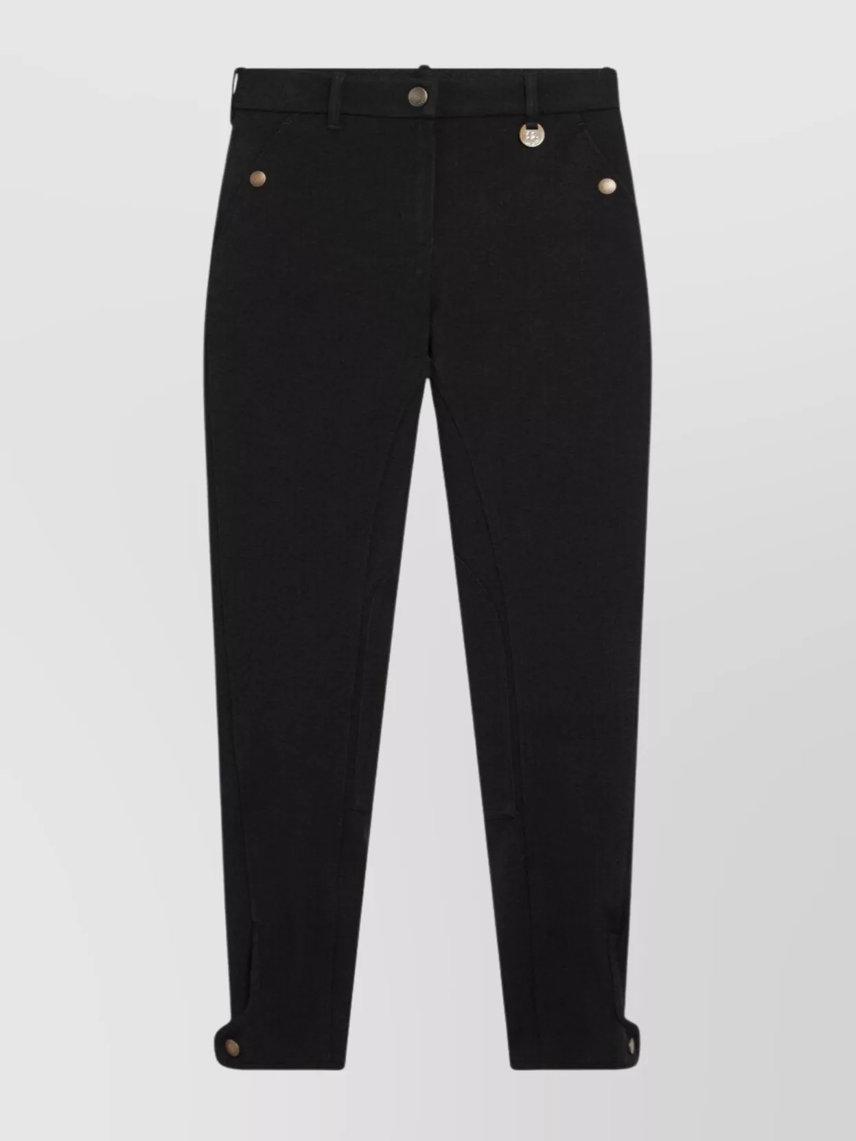 Burberry Black Slim Cotton-stretch Jodhpur Trousers Women In Black