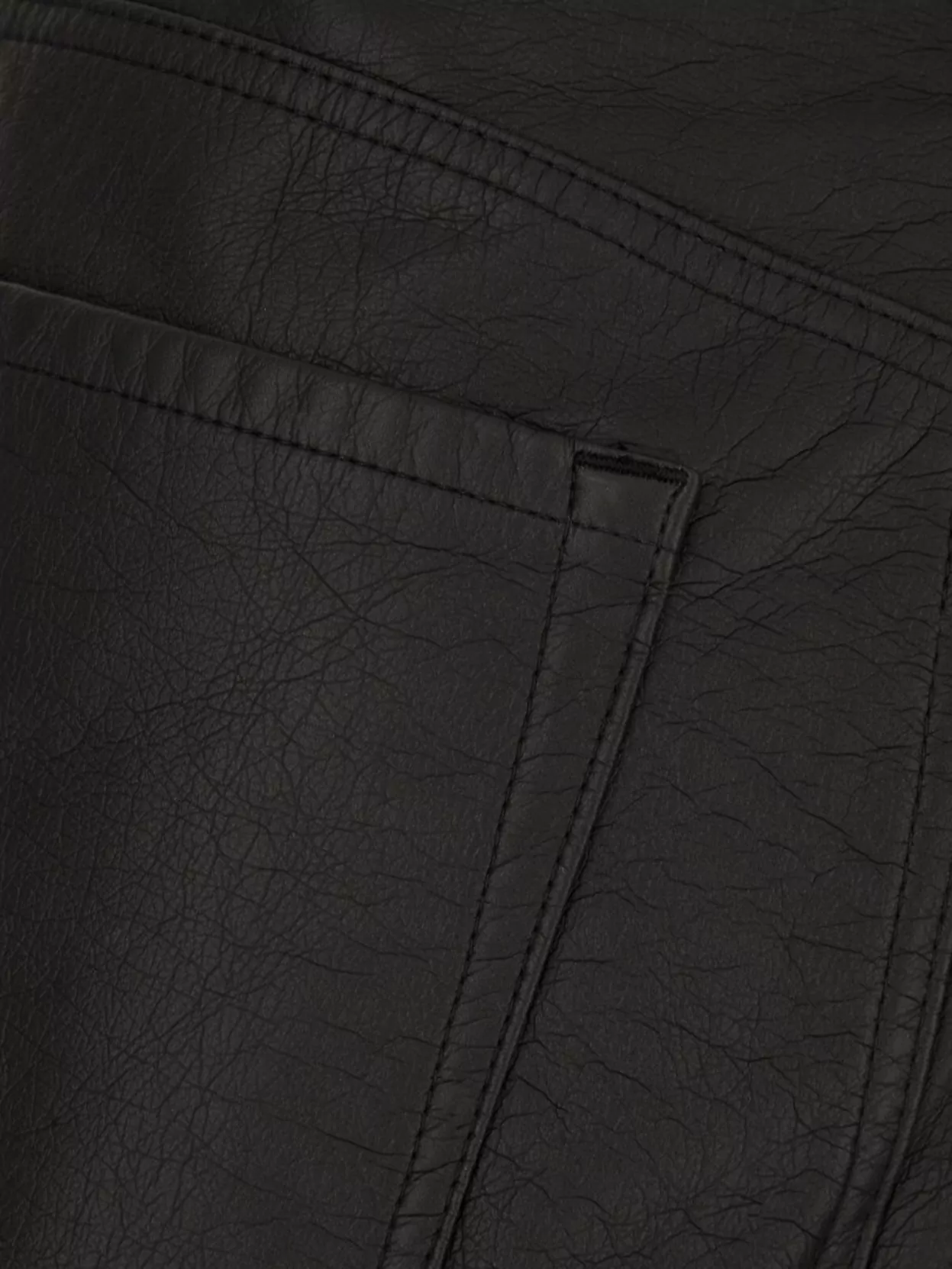 Weekend Max Mara Faux Leather Skirt With Pockets And Detailing In Brown