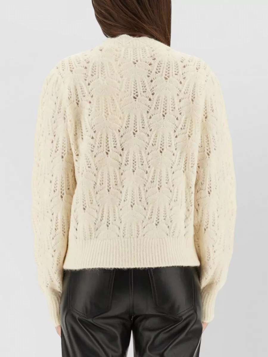 Isabel Marant Etoile Alpaca Ribbed Crewneck Cardigan