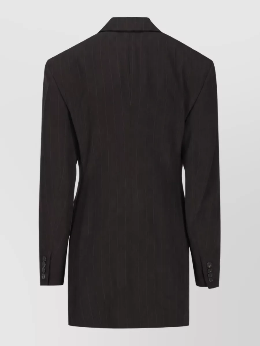 Saint Laurent Virgin Wool Pinstripe Single-Breasted Blazer