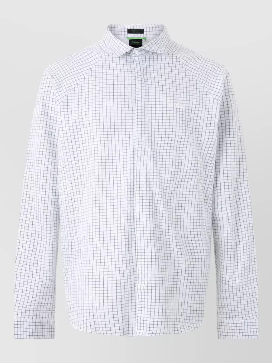 Boss regular-fit checked shirt