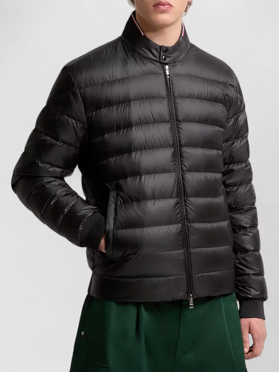 Moncler Rigel Short Down Jacket Tricolour Collar