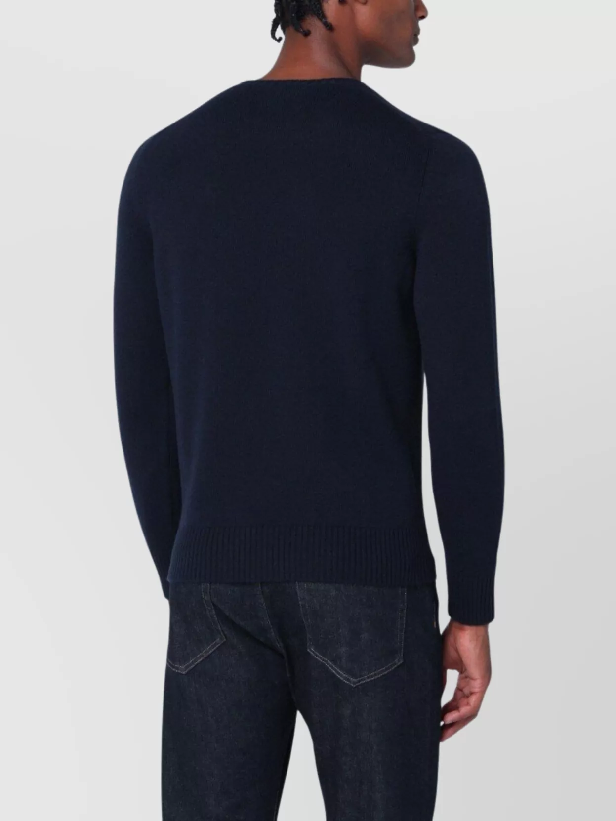 Drumohr Navy Blue Cashmere Sweater In Blue