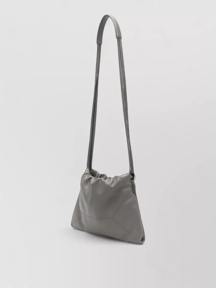 Brunello Cucinelli globe calf leather shoulder bag